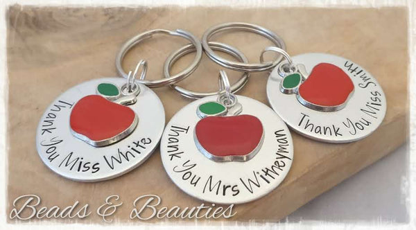 Red Apple Keyring - Thank You