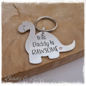 Dinosaur Keyring - This Daddy Is Rawsome