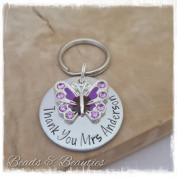 Butterfly - Thank You Keyring