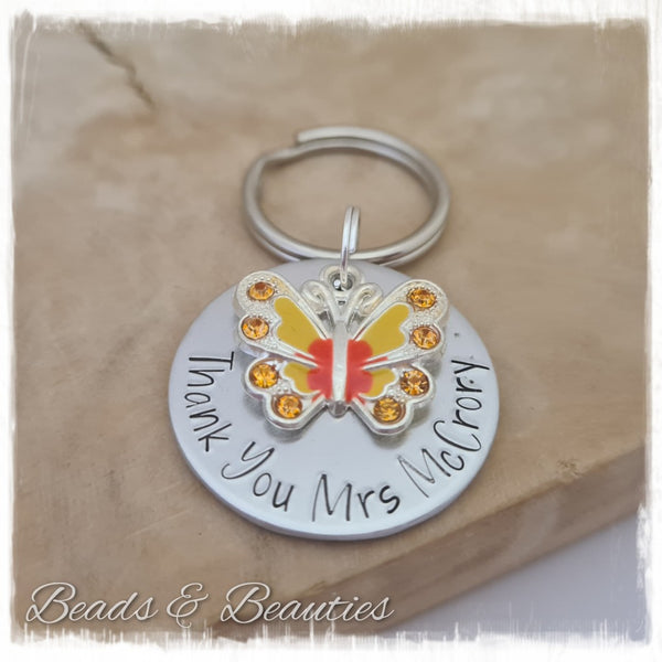 Butterfly - Thank You Keyring