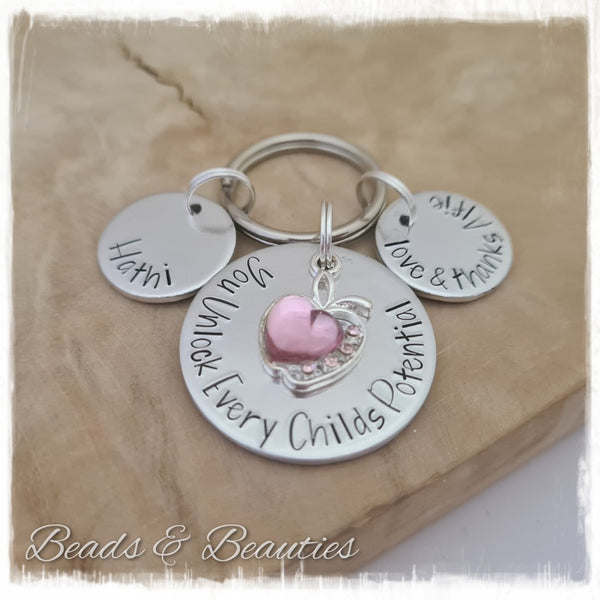 Pink Apple Keyring - You Unlock Every Childs Potential