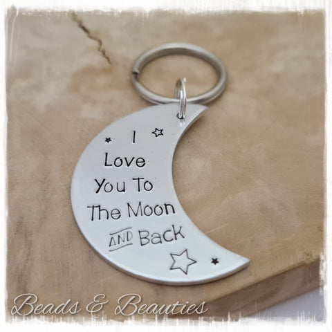 I Love You To The Moon & Back Keyring