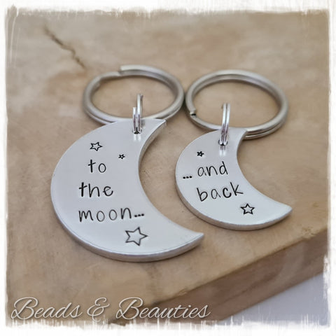 To The Moon, And Back, Pair Of Keyrings