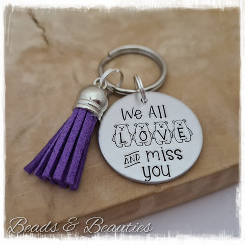 We All Love & Miss You Bear Keyring