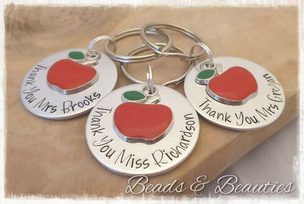 Red Apple Keyring - Thank You