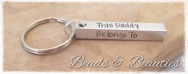 This Daddy Belongs To Keyring