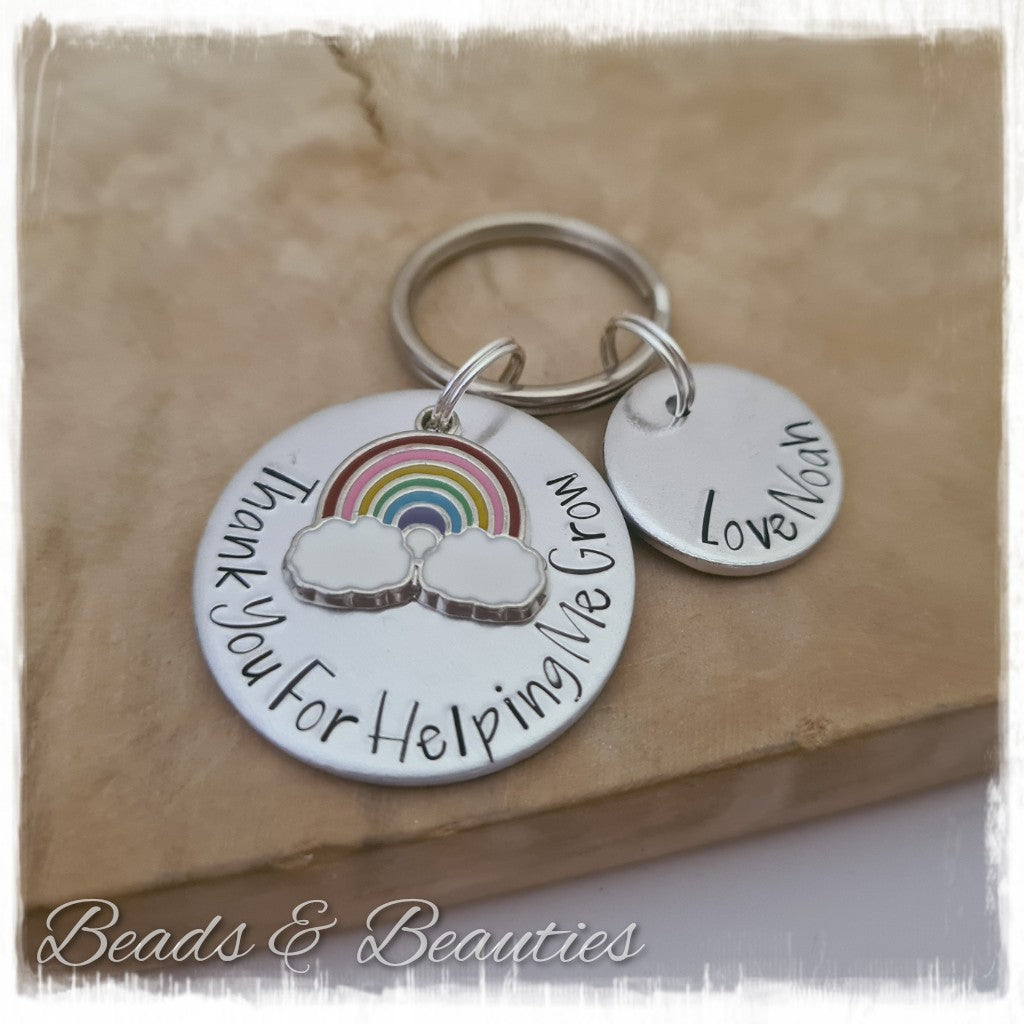 Rainbow - Thank You For Helping Me Grow - With Personalisation